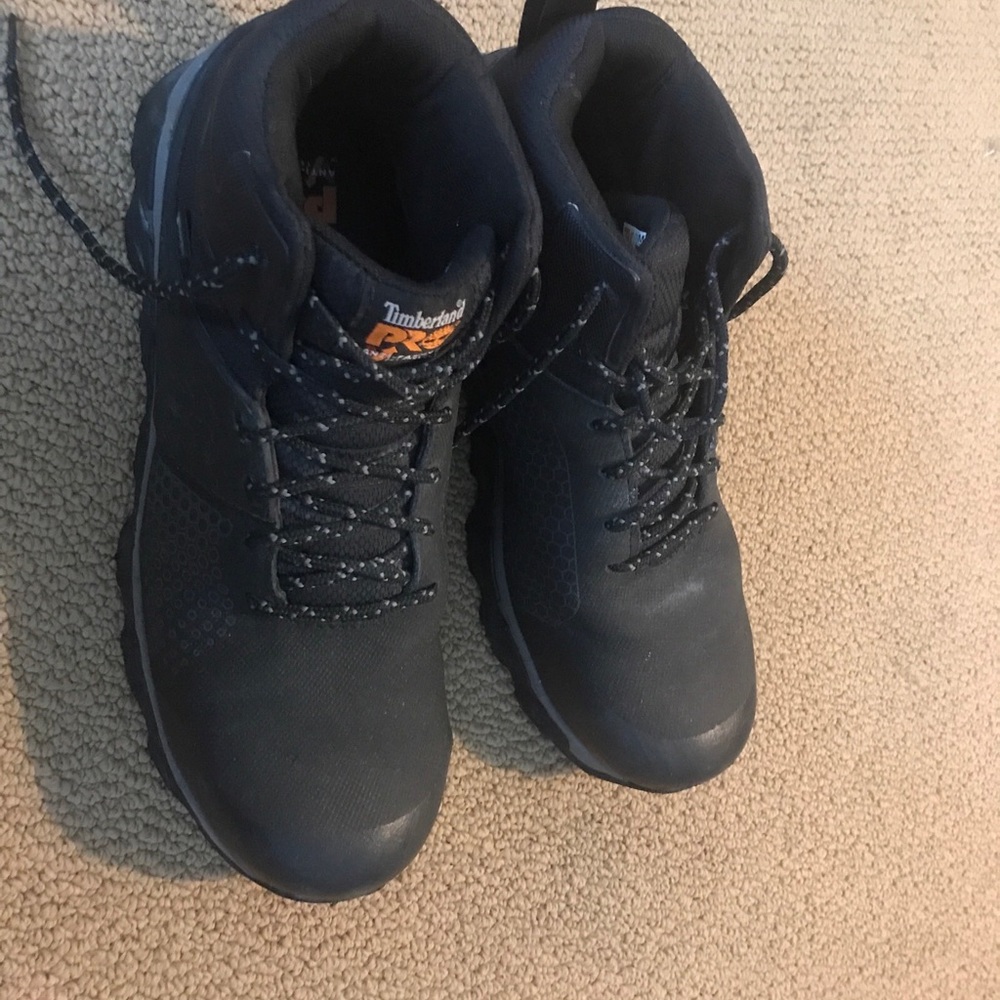 Black steel toe Timberland pro winter boots